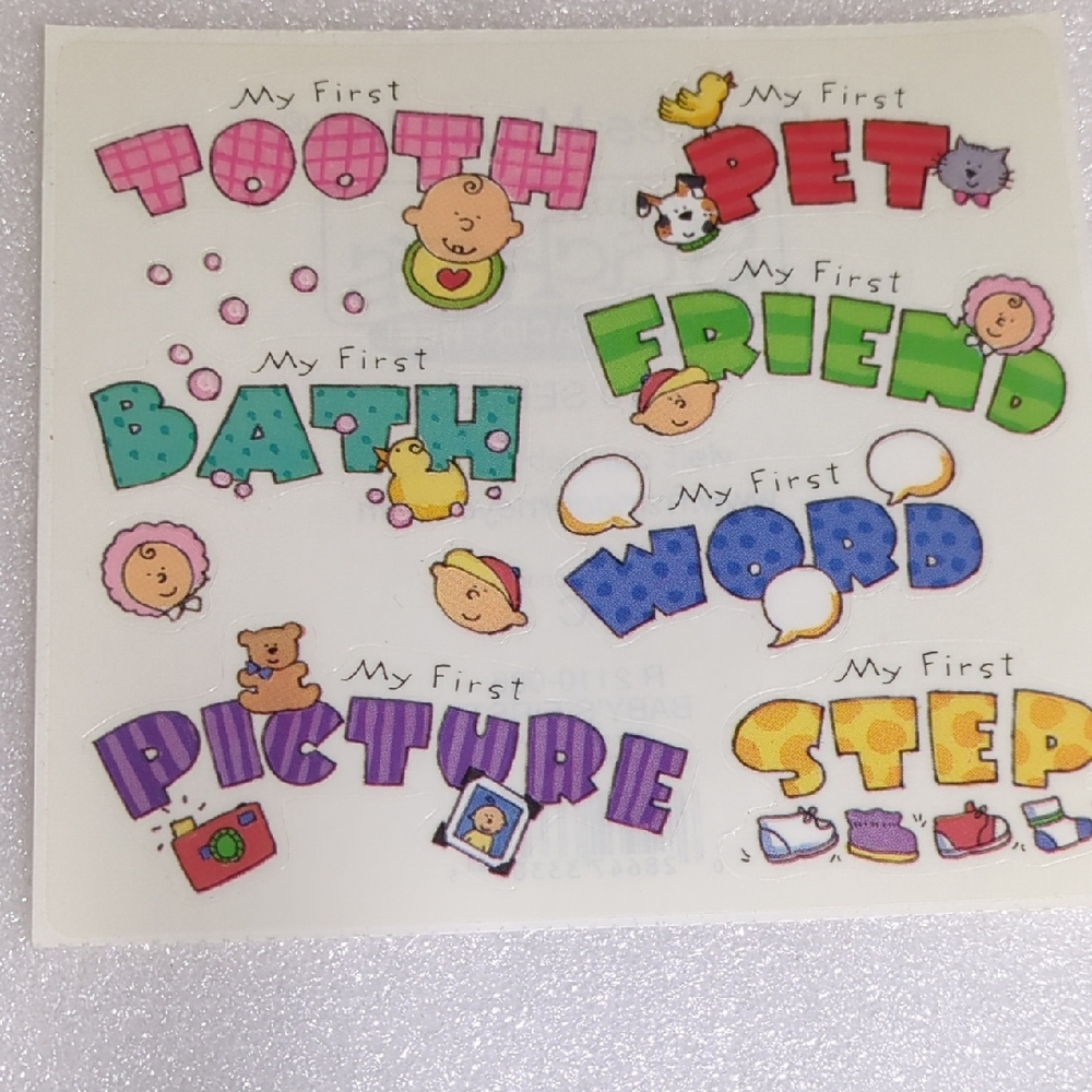 🧡5/$10🧡Francia Meyer Vintage Colorful Baby Milestone Stickers